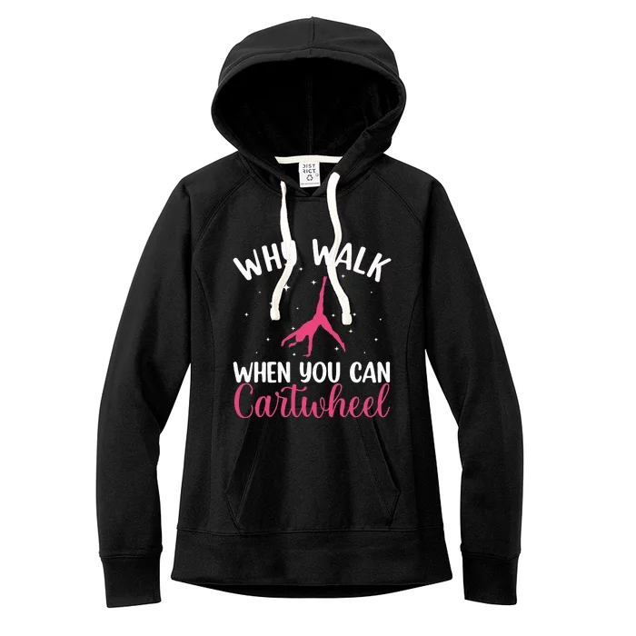 Cartwheel Art For Gymnast Gymnastics Tumbling Women's Fleece Hoodie