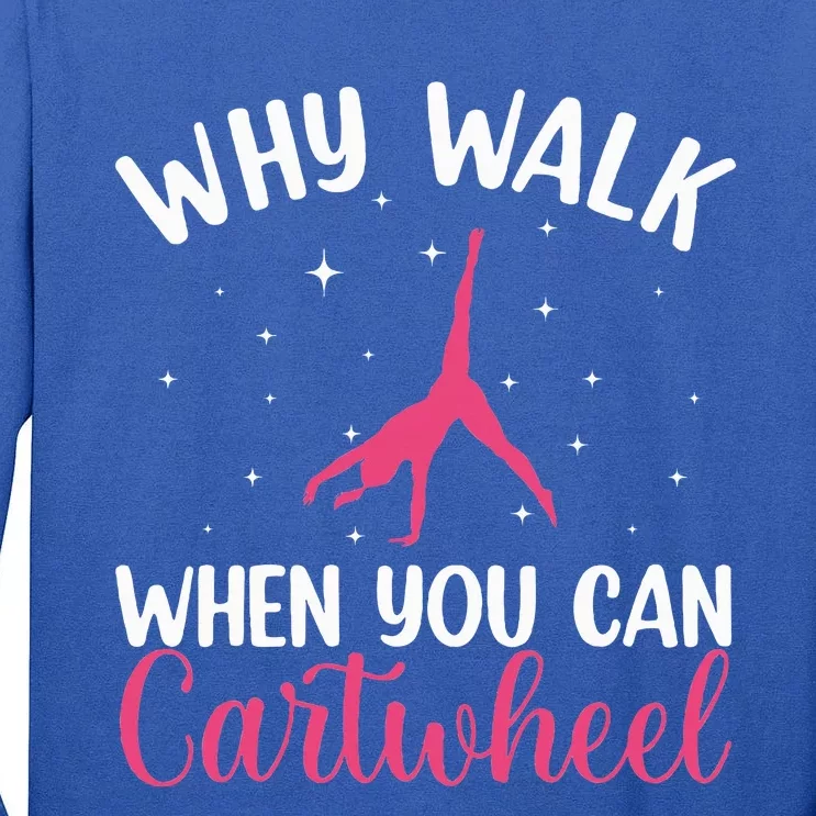 Cartwheel Art For Gymnast Gymnastics Tumbling Tall Long Sleeve T-Shirt