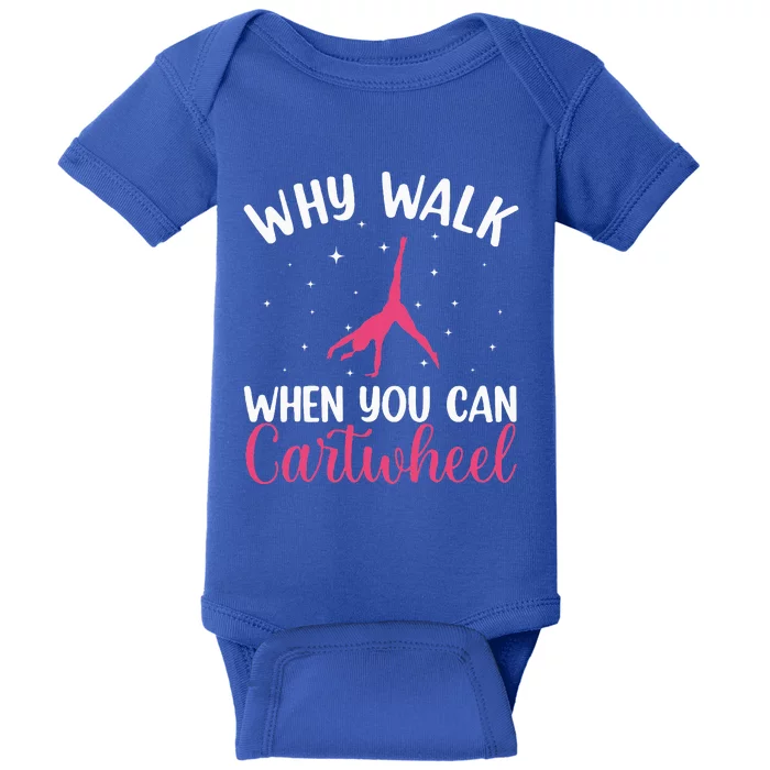 Cartwheel Art For Gymnast Gymnastics Tumbling Baby Bodysuit