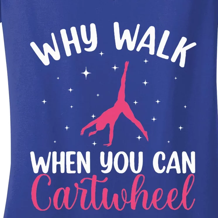 Cartwheel Art For Gymnast Gymnastics Tumbling Women's V-Neck T-Shirt