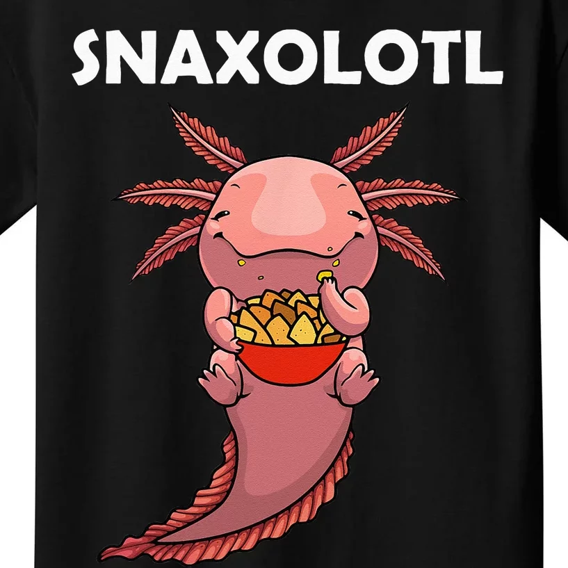 Cool Axolotl For Men Women Snack Mexican Salamander Biology Kids T-Shirt