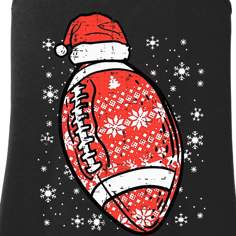 Christmas American Football Santa Xmas Sports Ladies Essential Tank