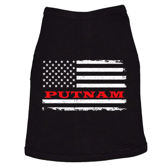 Connecticut American Flag Putnam Usa Patriotic Souvenir Doggie Tank