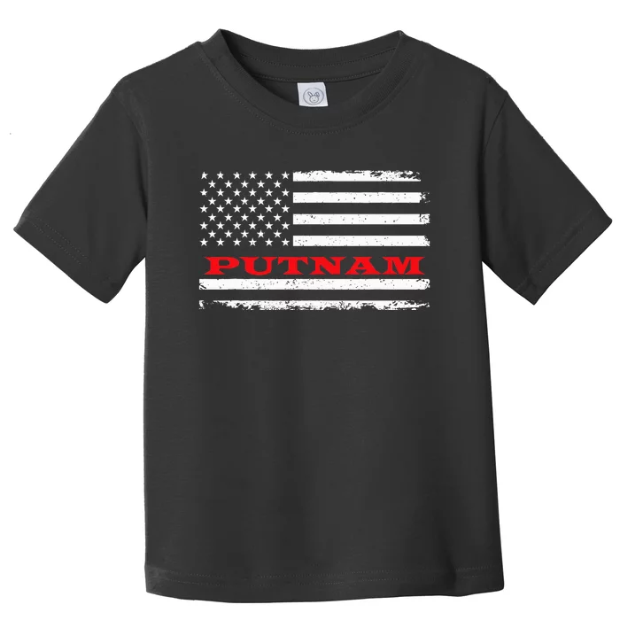 Connecticut American Flag Putnam Usa Patriotic Souvenir Toddler T-Shirt