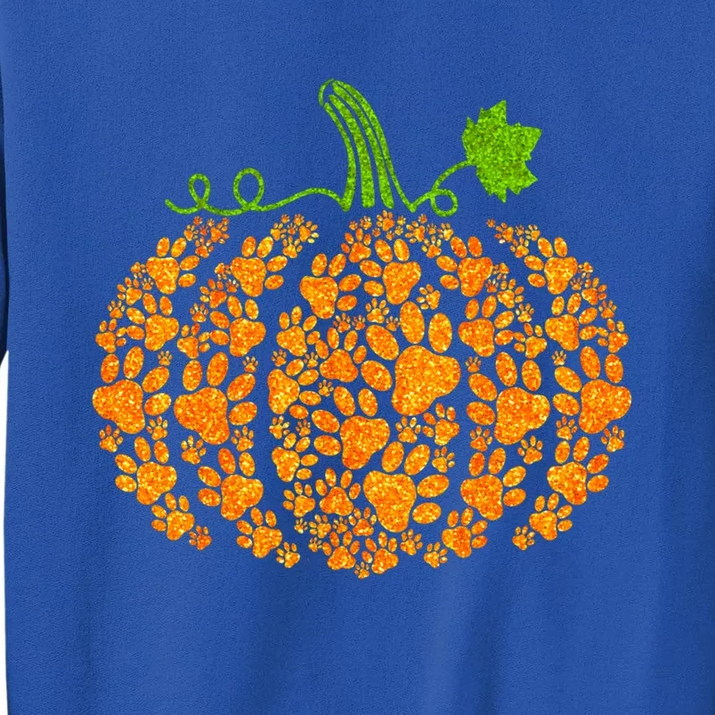 Cute Autumn Fall Pumpkin Dog Cat Paw Print Halloween Gift Sweatshirt