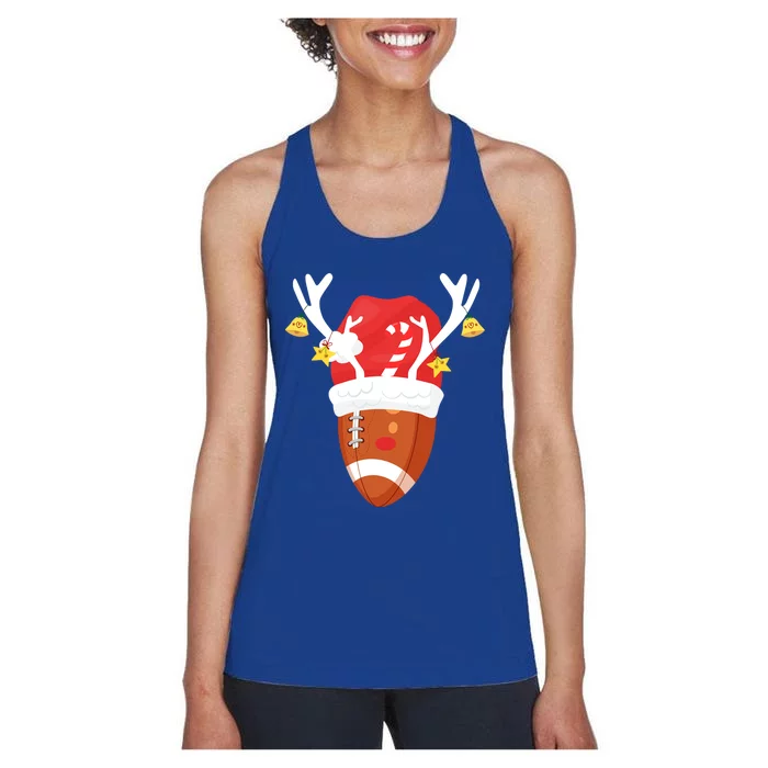 Christmas American Football Player Goalie Sport Lover Gift Women's Racerback Tank