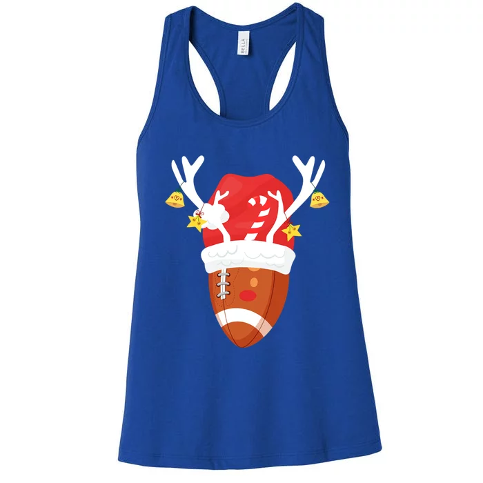 Christmas American Football Player Goalie Sport Lover Gift Women's Racerback Tank