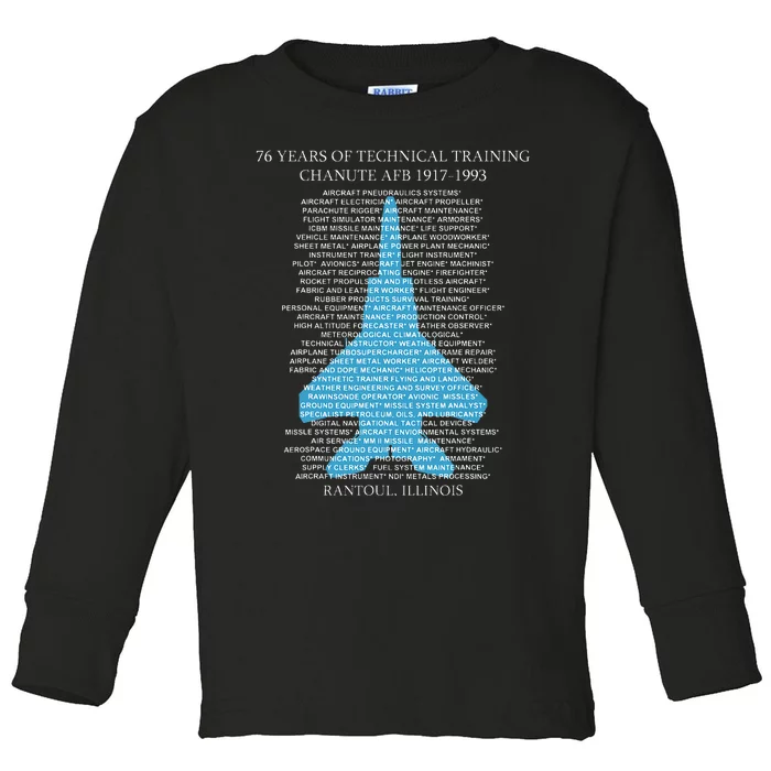 Chanute Afb F15 Eagletshirt Rantoul Illinois Toddler Long Sleeve Shirt