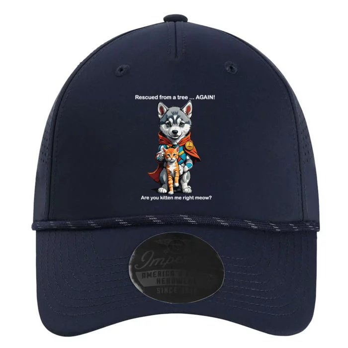 Cute Adorable Funny Gift Superhero Husky Puppy Cartoon Humor Performance The Dyno Cap