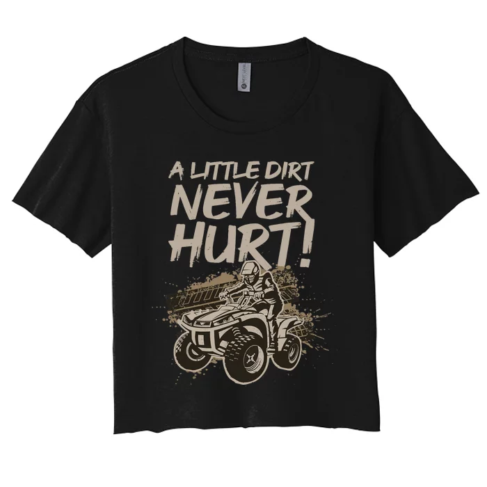 Cool ATV For Adult Off Road 4 Wheeler Bike Quad Racing Women's Crop Top Tee