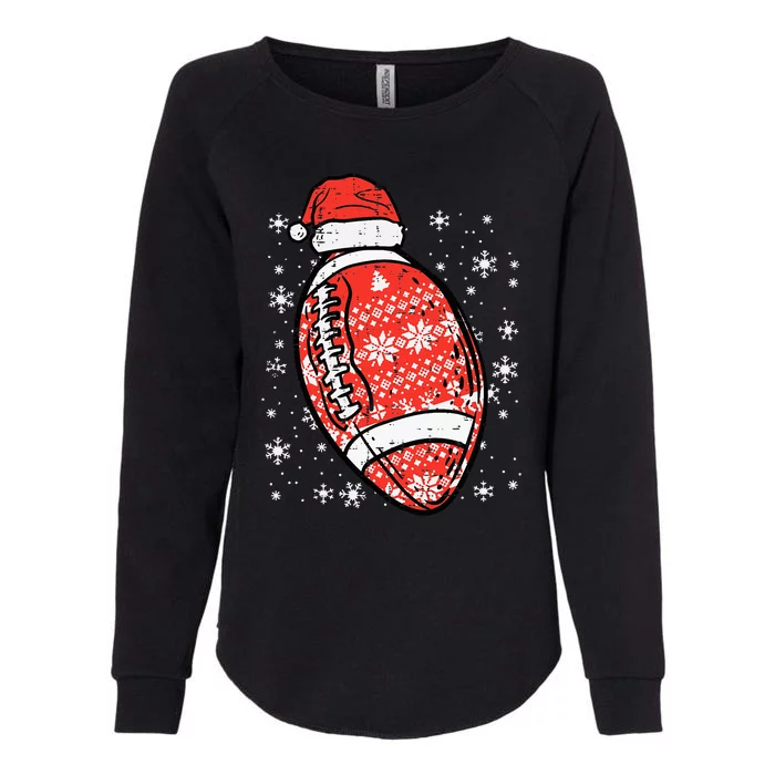 Christmas American Football Santa Xmas Sports Kids Womens California Wash Sweatshirt