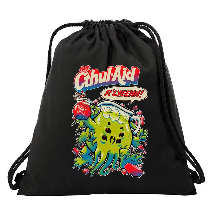 Cthul Aid Funny Cthulhu Anime Drawstring Bag