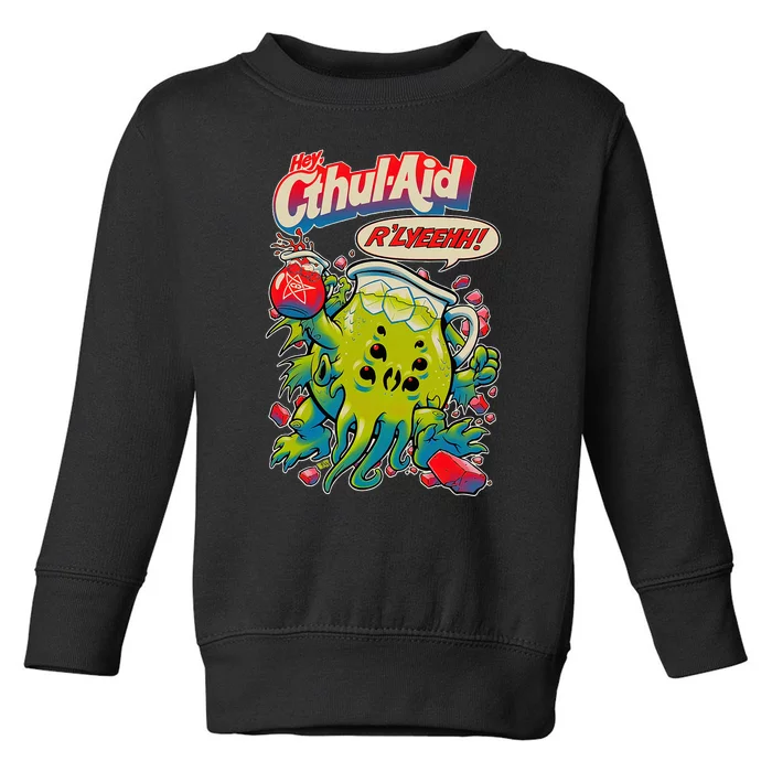 Cthul Aid Funny Cthulhu Anime Toddler Sweatshirt