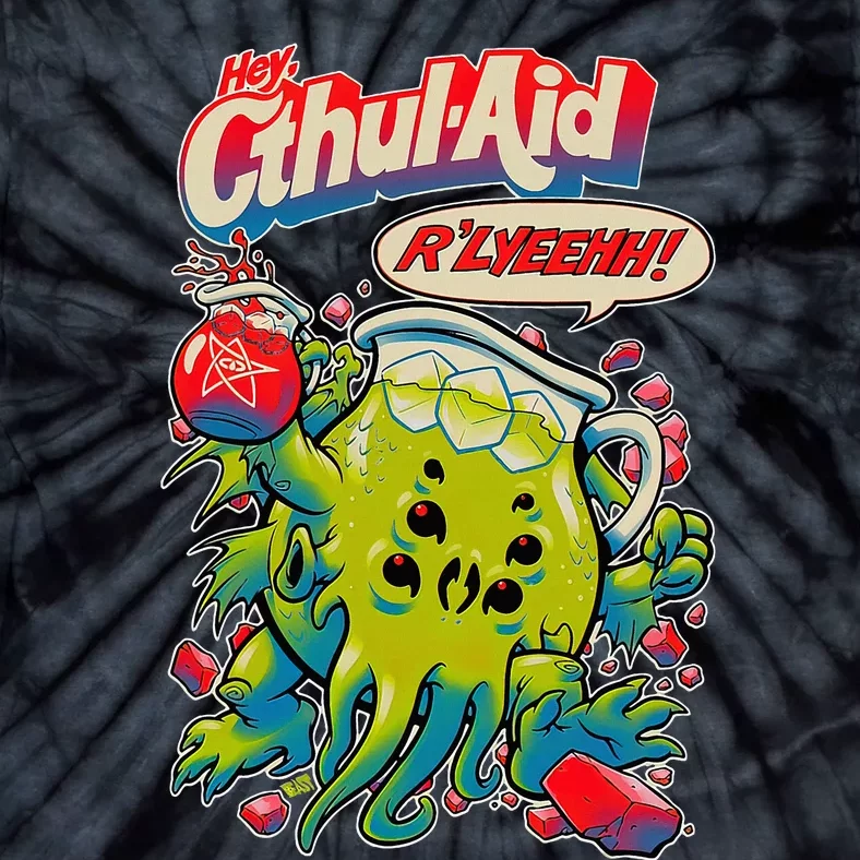 Cthul Aid Funny Cthulhu Anime Tie-Dye T-Shirt