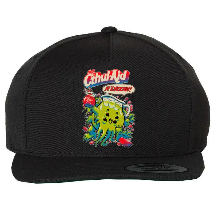 Cthul Aid Funny Cthulhu Anime Wool Snapback Cap