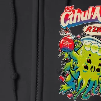 Cthul Aid Funny Cthulhu Anime Full Zip Hoodie