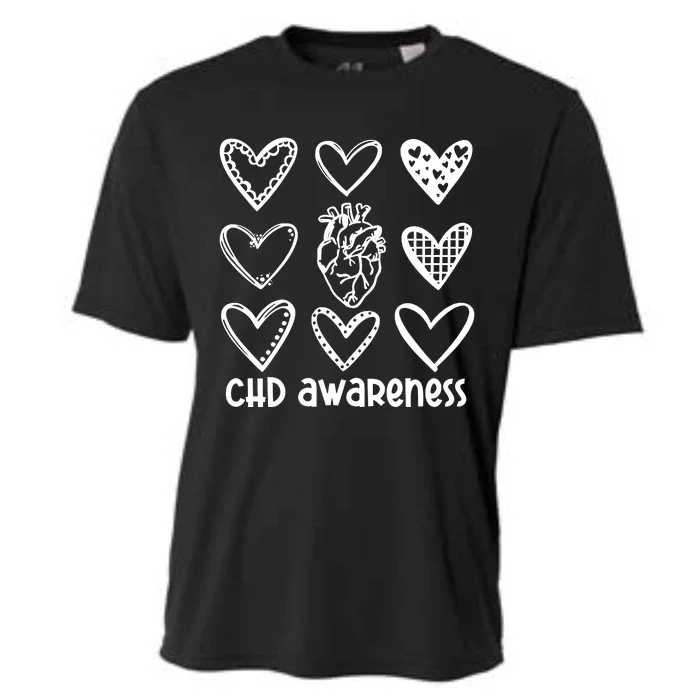 Chd Awareness For Heart Disease Month Awareness Cooling Performance Crew T-Shirt