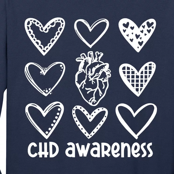 Chd Awareness For Heart Disease Month Awareness Long Sleeve Shirt