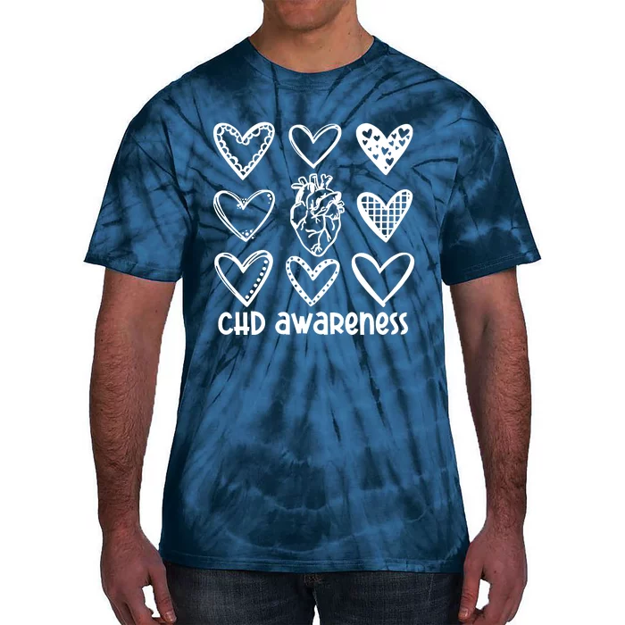 Chd Awareness For Heart Disease Month Awareness Tie-Dye T-Shirt