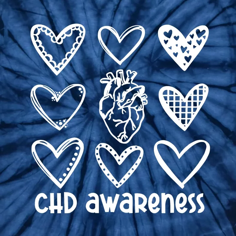 Chd Awareness For Heart Disease Month Awareness Tie-Dye T-Shirt