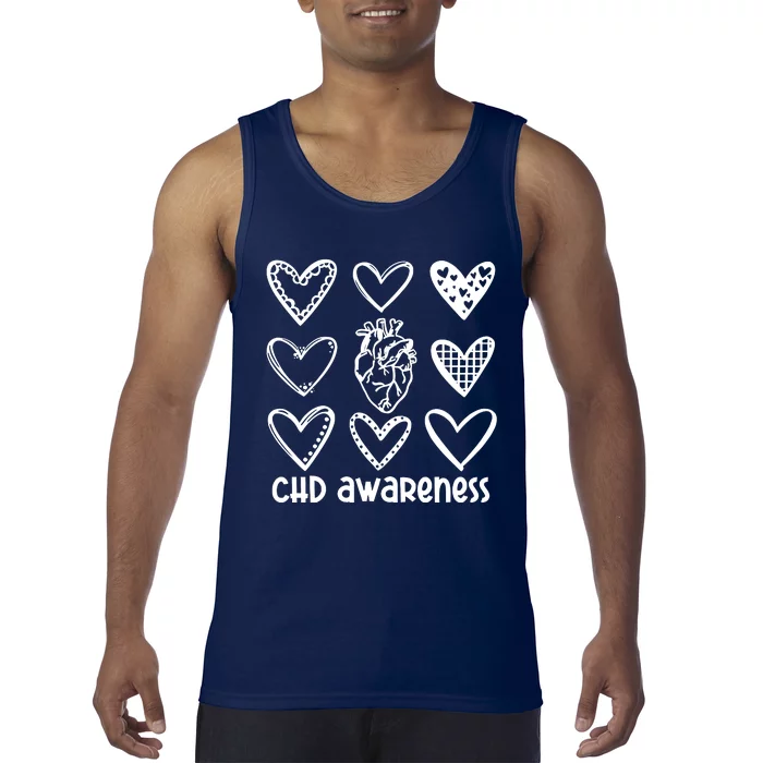 Chd Awareness For Heart Disease Month Awareness Tank Top