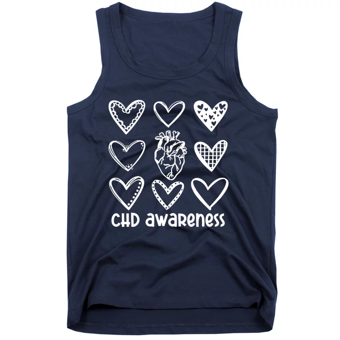 Chd Awareness For Heart Disease Month Awareness Tank Top