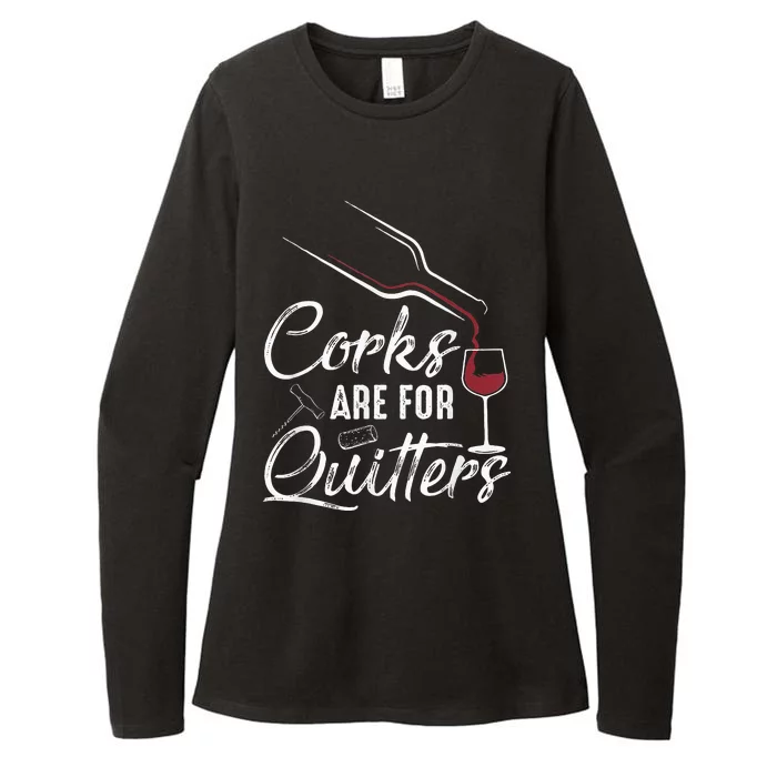 Corks Are For Quitters Funny Wine Drinking Team Festival Womens CVC Long Sleeve Shirt