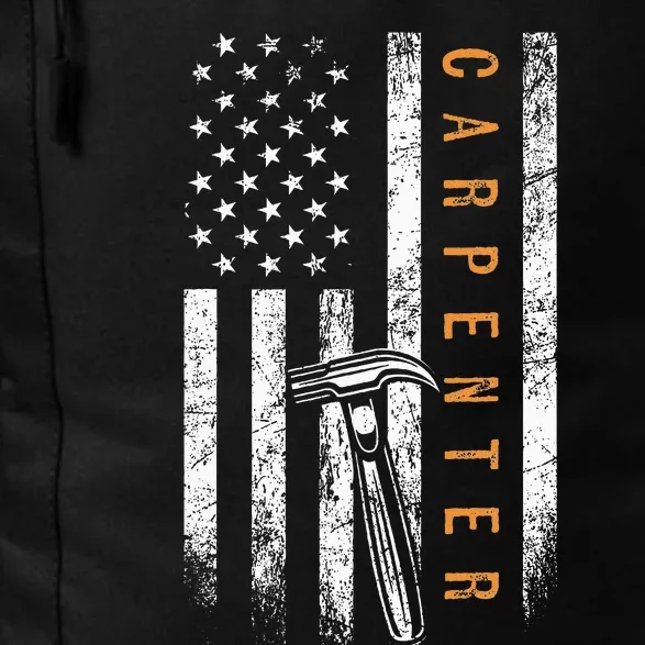 Carpenter American Flag Design Woodworking Carpentry Daily Commute Backpack