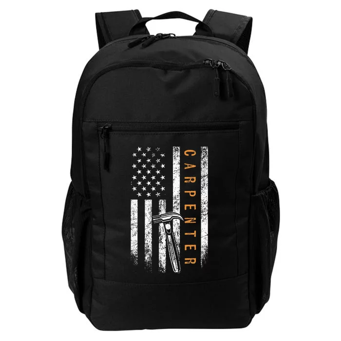 Carpenter American Flag Design Woodworking Carpentry Daily Commute Backpack