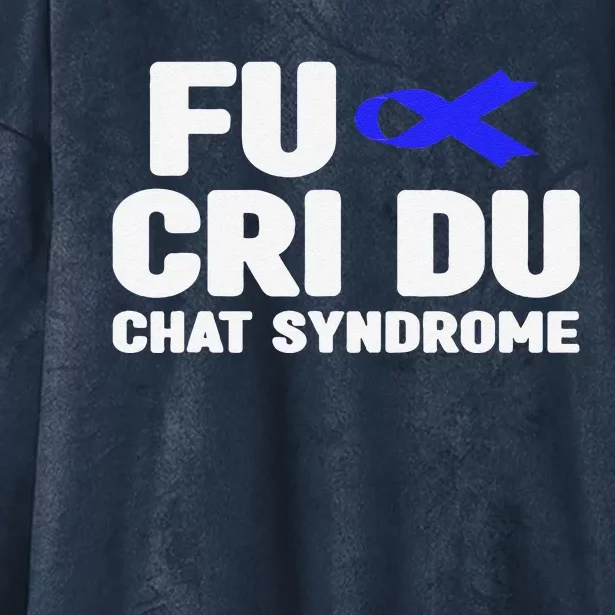 Cdc Awareness Fu Cri Du Chat Syndrome Awareness Hooded Wearable Blanket