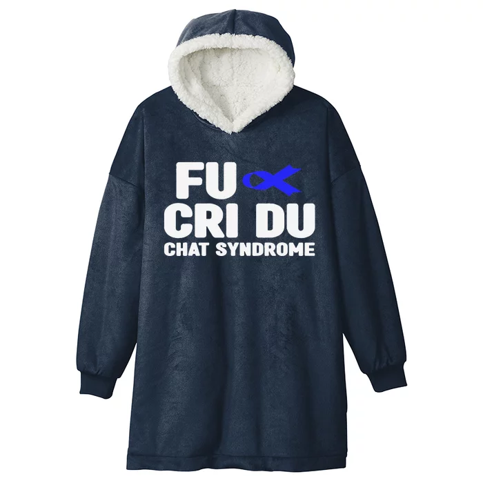 Cdc Awareness Fu Cri Du Chat Syndrome Awareness Hooded Wearable Blanket