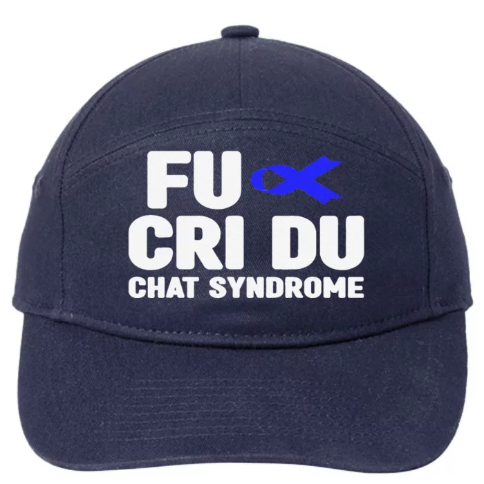 Cdc Awareness Fu Cri Du Chat Syndrome Awareness 7-Panel Snapback Hat