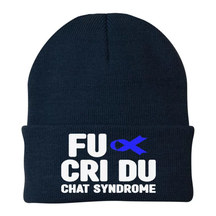 Cdc Awareness Fu Cri Du Chat Syndrome Awareness Knit Cap Winter Beanie