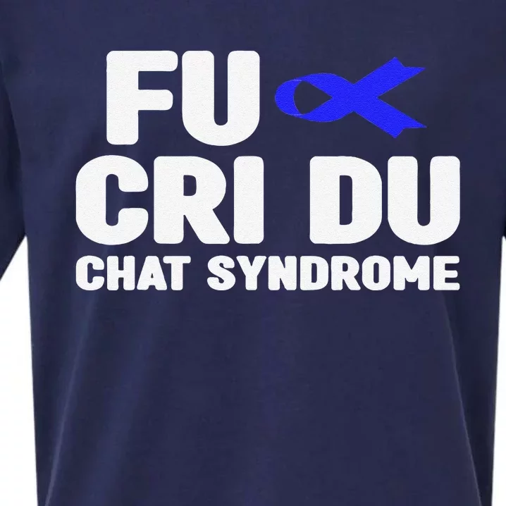 Cdc Awareness Fu Cri Du Chat Syndrome Awareness Sueded Cloud Jersey T-Shirt