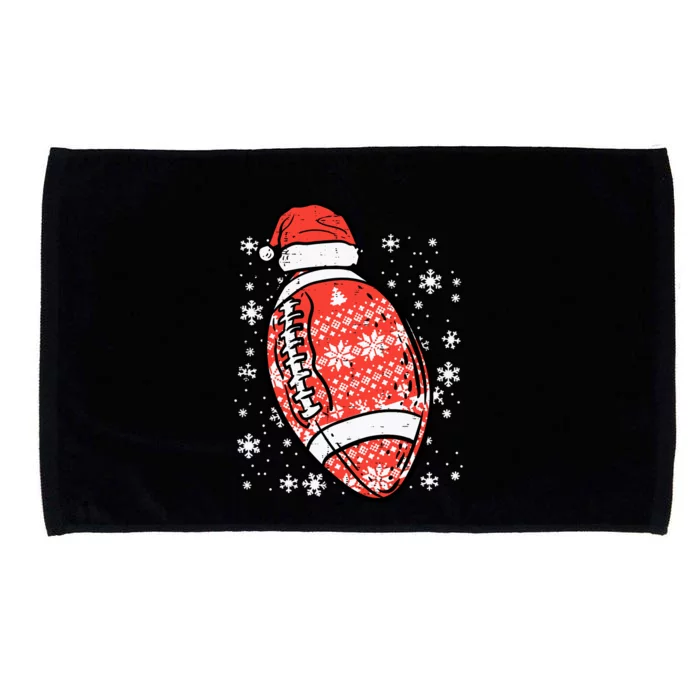 Christmas American Football Santa Xmas Sports Boy Microfiber Hand Towel