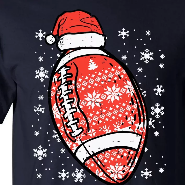 Christmas American Football Santa Xmas Sports Boy Tall T-Shirt