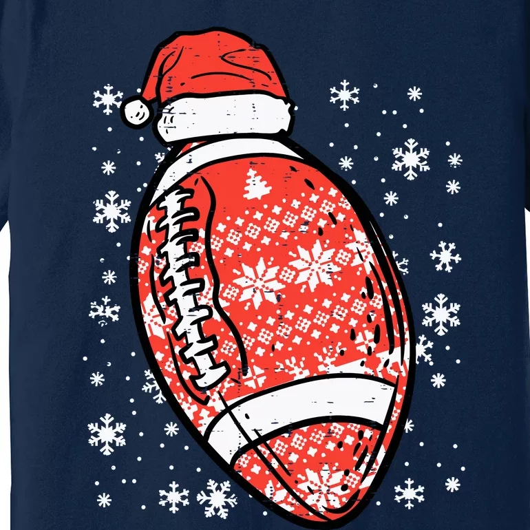 Christmas American Football Santa Xmas Sports Boy Premium T-Shirt