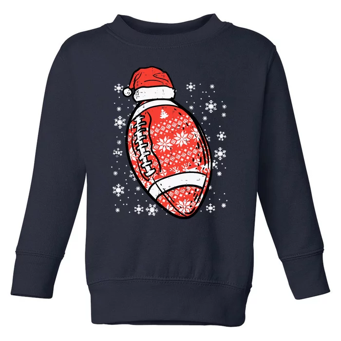 Christmas American Football Santa Xmas Sports Boy Toddler Sweatshirt