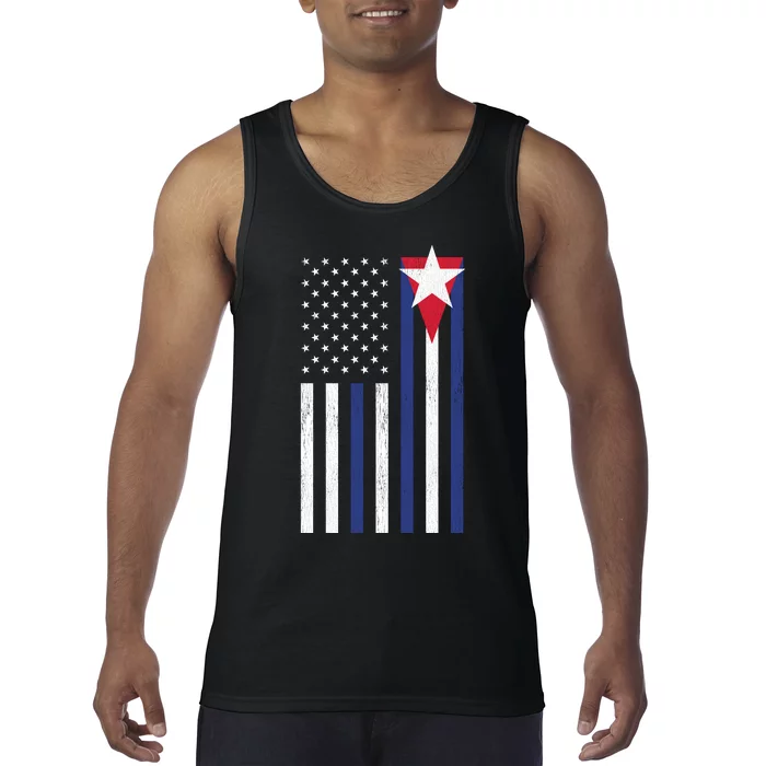 Cuban American Flag Tank Top