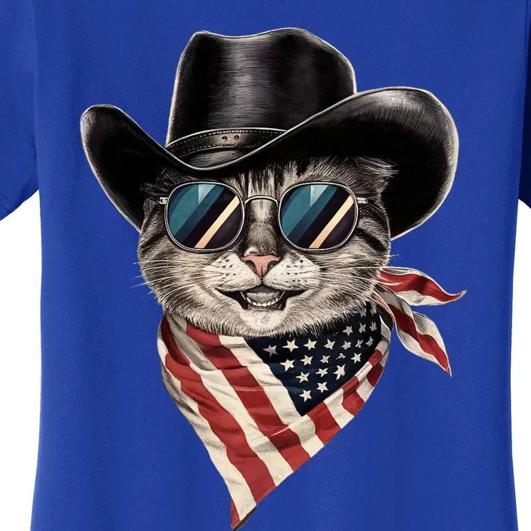 Cat American Flag Women's T-Shirt