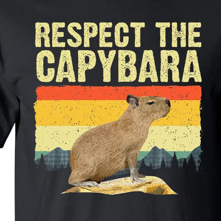 Capybara Art For Women Rodent Animal Lover Capybara Tall T-Shirt