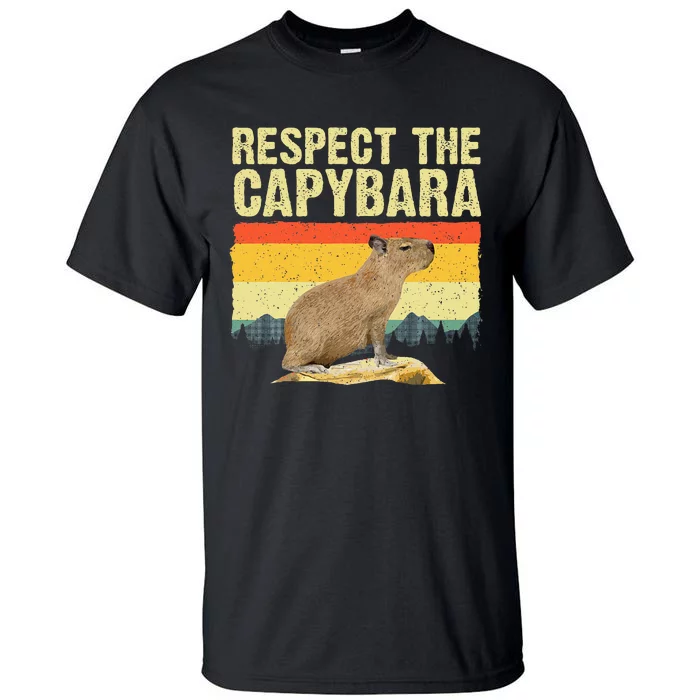 Capybara Art For Women Rodent Animal Lover Capybara Tall T-Shirt