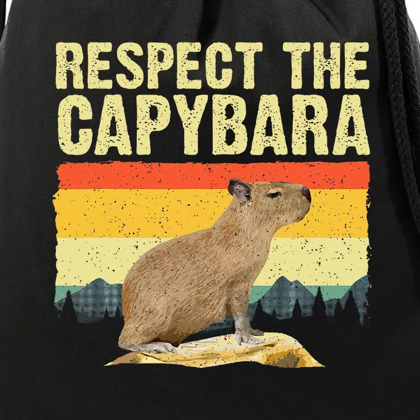 Capybara Art For Women Rodent Animal Lover Capybara Drawstring Bag