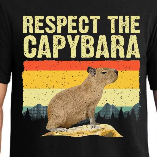 Capybara Art For Women Rodent Animal Lover Capybara Pajama Set