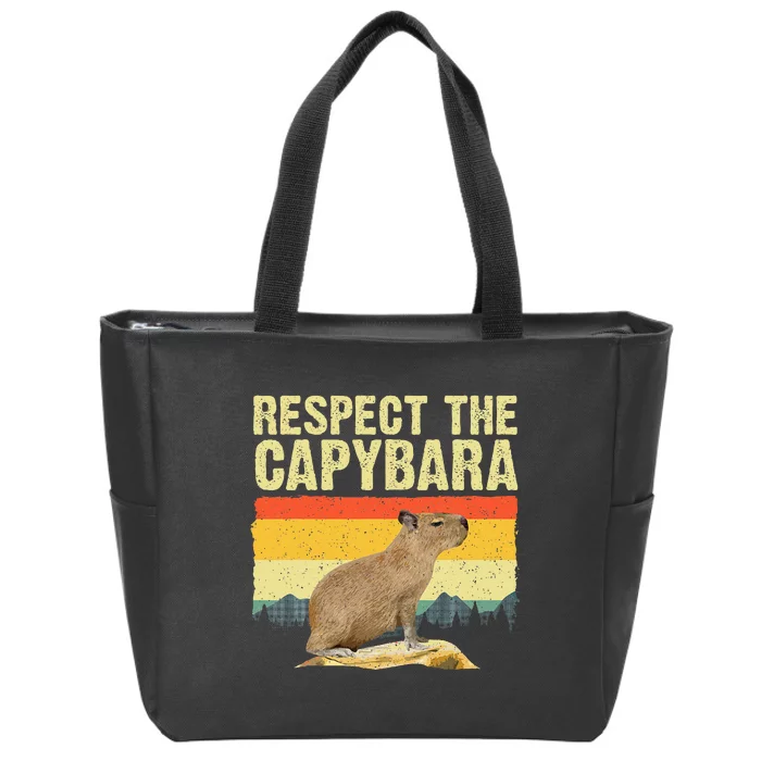 Capybara Art For Women Rodent Animal Lover Capybara Zip Tote Bag