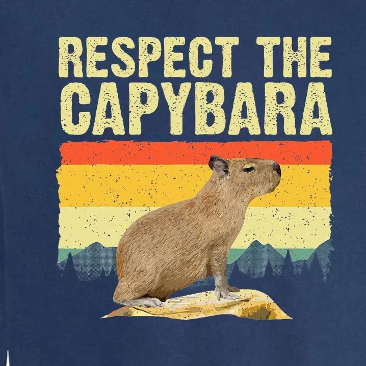 Capybara Art For Women Rodent Animal Lover Capybara Garment-Dyed Sweatshirt