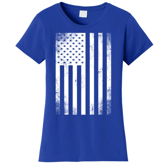 Camouflage American Flag Print Camo Military Tactical Funny Gift Meaningful Gift Women's T-Shirt