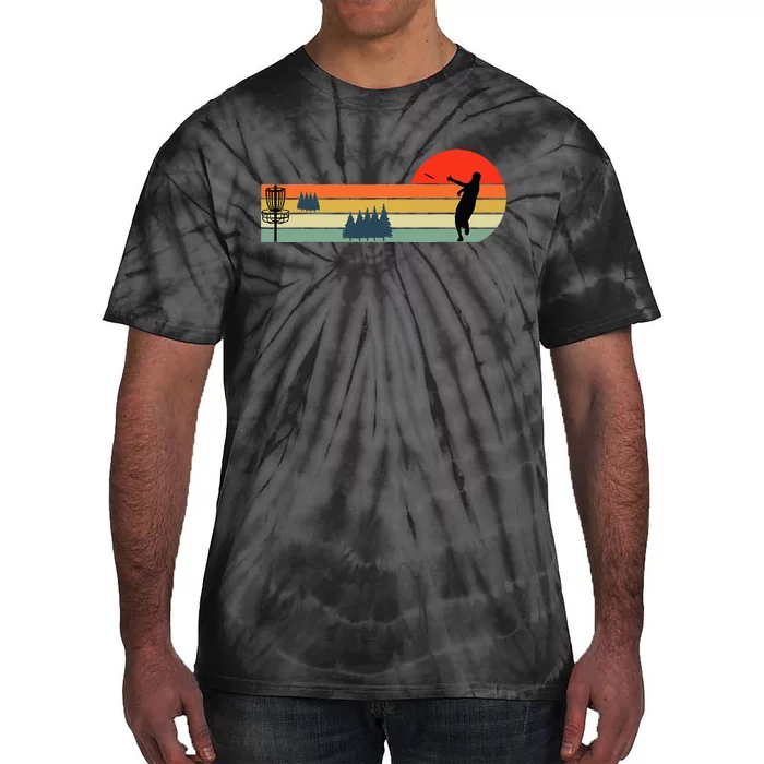 Cool and Fun Disc Golf Sport Retro Sunset - Vantage Tie-Dye T-Shirt