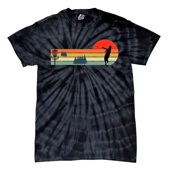 Cool and Fun Disc Golf Sport Retro Sunset - Vantage Tie-Dye T-Shirt