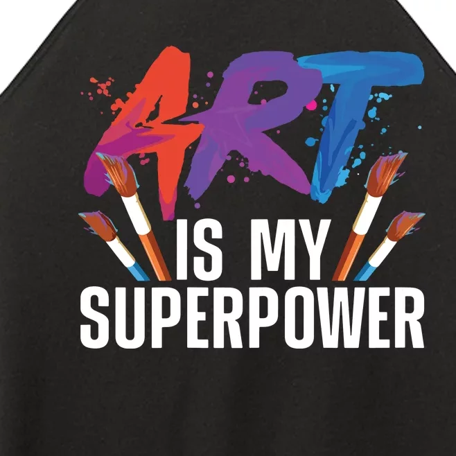 Cool Art For Art Teacher Artist Painter Superpower Women’s Perfect Tri Rocker Tank